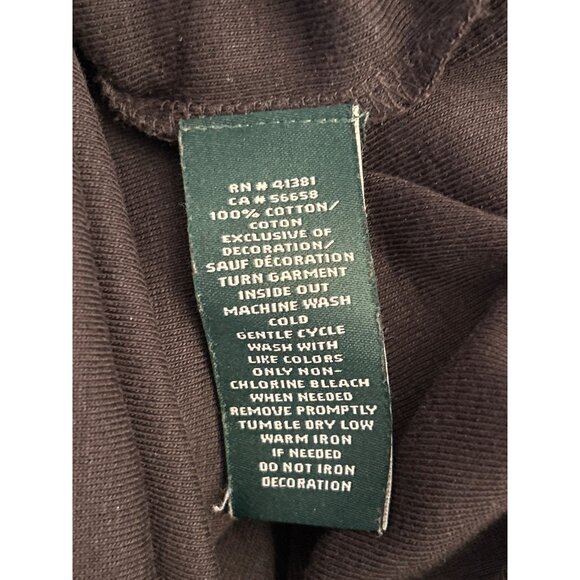 Lauren Ralph Lauren Black Long Sleeve Faux Suede Patch Preppy Equestrian 3X - Picture 4 of 4